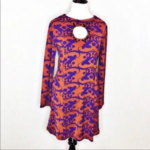 Tracy Negoshisn Ginger Rust/Purple Dress Size Small